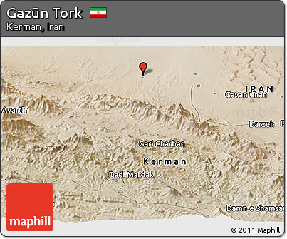 Satellite Panoramic Map of Gazūn Tork