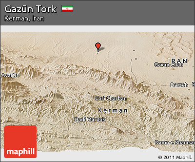 Satellite Panoramic Map of Gazūn Tork