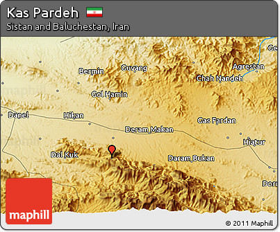 Physical 3D Map of Kas Pardeh