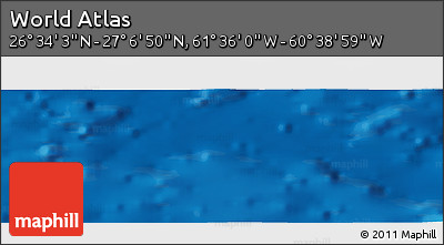 Physical Panoramic Map of the Area around 26° 50' 27" N, 61° 7' 30" W