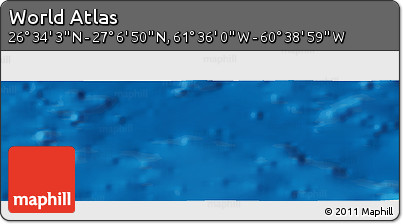 Physical Panoramic Map of the Area around 26° 50' 27" N, 61° 7' 30" W