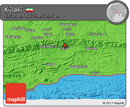 Political 3D Map of Kūlakī