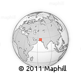 Outline Map of the Area around 26° 50' 27" N, 66° 22' 30" E, rectangular outline
