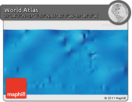 Physical 3D Map of the Area around 26° 50' 27" N, 66° 13' 29" W