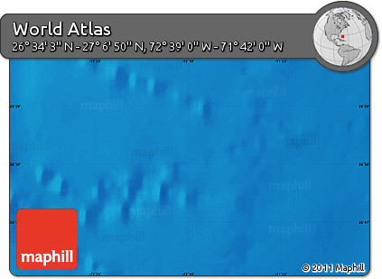 Physical Map of the Area around 26° 50' 27" N, 72° 10' 30" W