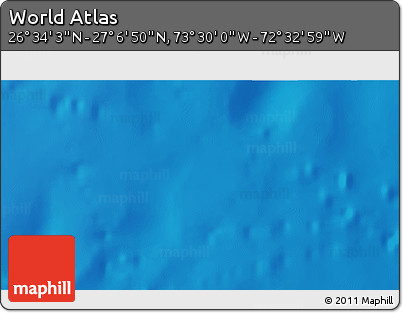 Shaded Relief 3D Map of the Area around 26° 50' 27" N, 73° 1' 30" W