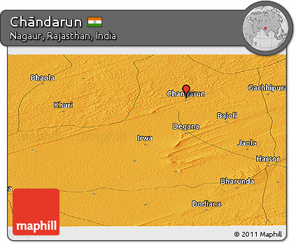Political Panoramic Map of Chāndarun