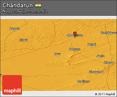 Political Panoramic Map of Chāndarun