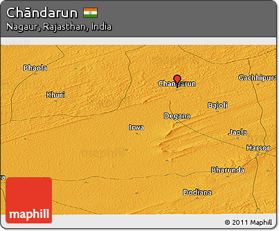 Political Panoramic Map of Chāndarun