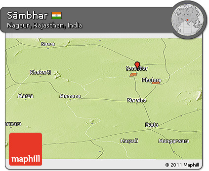 Physical Panoramic Map of Sāmbhar
