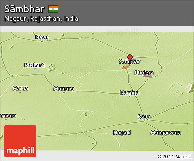 Physical Panoramic Map of Sāmbhar