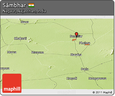 Physical Panoramic Map of Sāmbhar