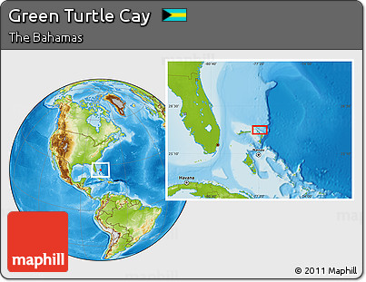 Physical Location Map of Green Turtle Cay