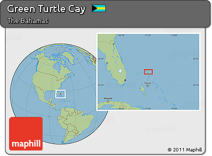Savanna Style Location Map of Green Turtle Cay