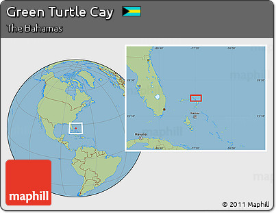 Savanna Style Location Map of Green Turtle Cay