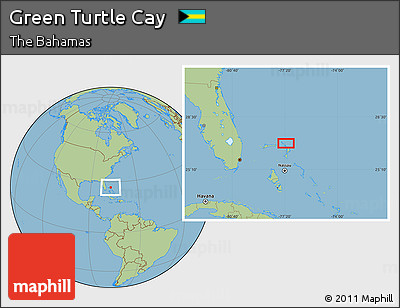 Savanna Style Location Map of Green Turtle Cay