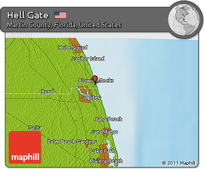 Physical 3D Map of Hell Gate