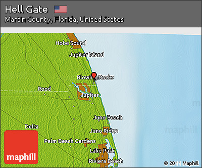 Physical 3D Map of Hell Gate