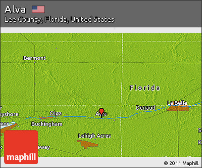 Physical Panoramic Map of Alva