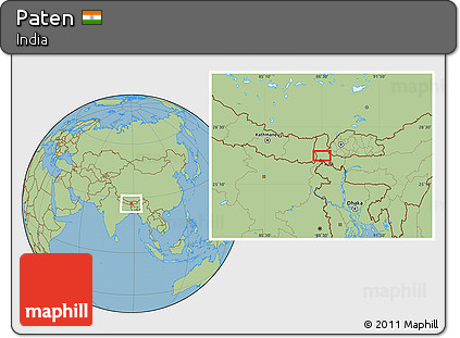 Savanna Style Location Map of Paten