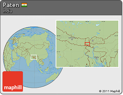 Savanna Style Location Map of Paten
