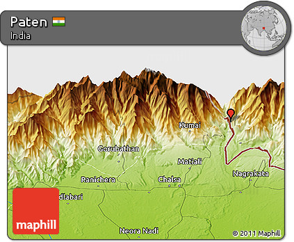 Physical Panoramic Map of Paten