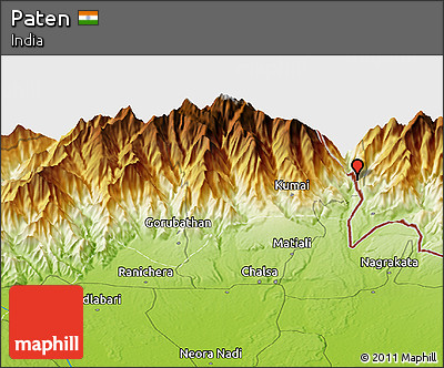 Physical Panoramic Map of Paten