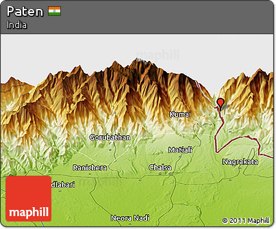 Physical Panoramic Map of Paten
