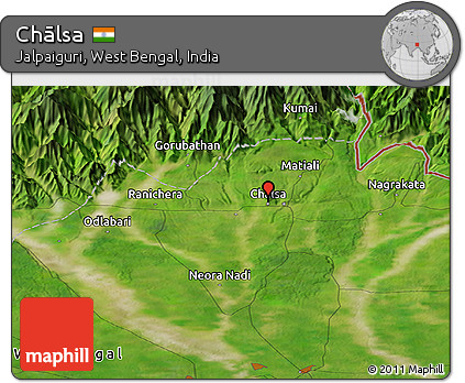 Satellite Panoramic Map of Chālsa