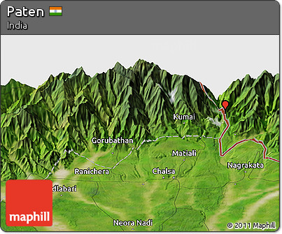 Satellite Panoramic Map of Paten