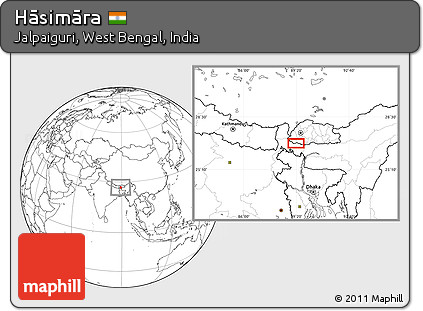 Hasimara West Bengal Map Free Blank Location Map Of Hāsimāra