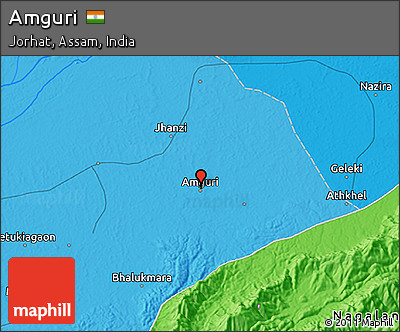 Political 3D Map of Amguri