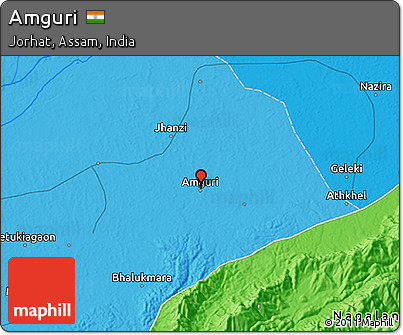 Political 3D Map of Amguri