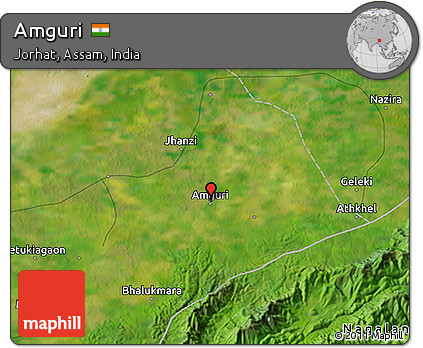 Satellite 3D Map of Amguri