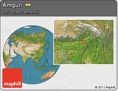 Satellite Location Map of Amguri