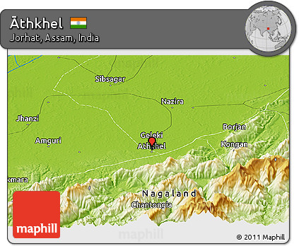 Physical Panoramic Map of Āthkhel