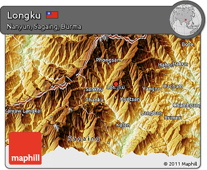 Physical 3D Map of Longku
