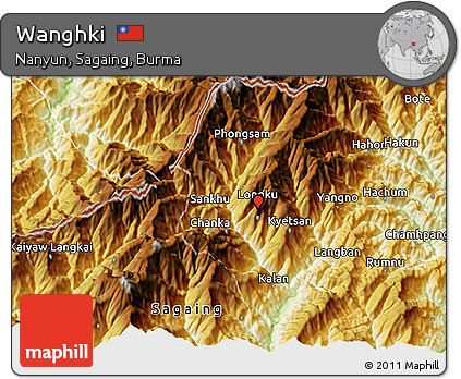 Physical 3D Map of Wanghki