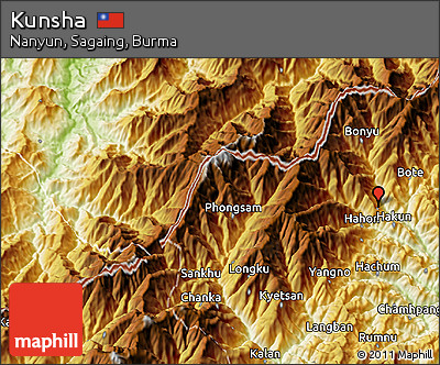 Physical 3D Map of Kunsha