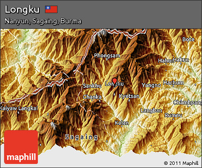 Physical 3D Map of Longku