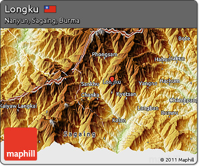 Physical 3D Map of Longku