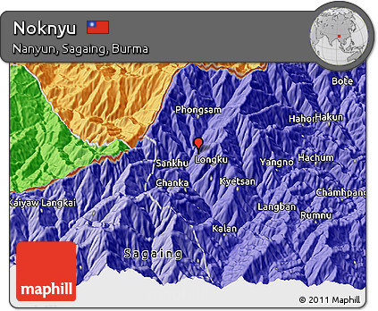 Political 3D Map of Noknyu