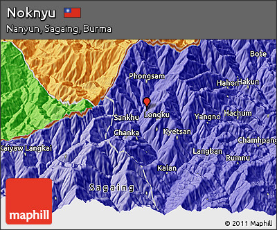Political 3D Map of Noknyu