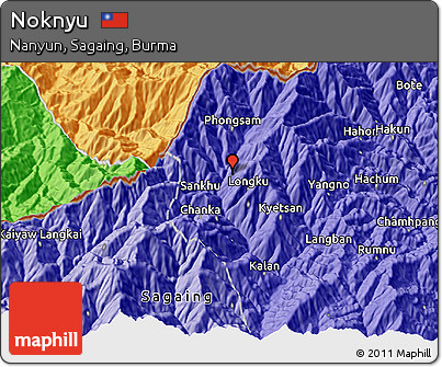 Political 3D Map of Noknyu
