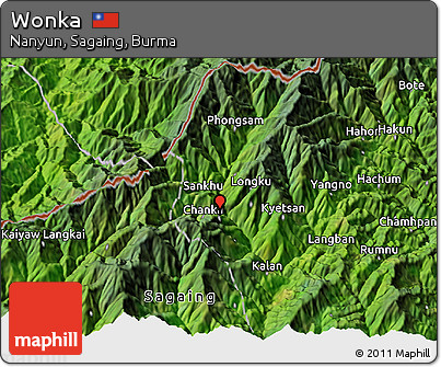 Satellite 3D Map of Wonka