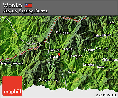 Satellite 3D Map of Wonka