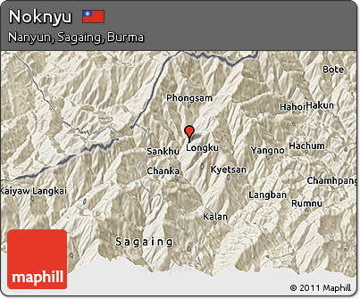 Shaded Relief 3D Map of Noknyu