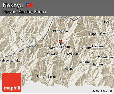 Shaded Relief 3D Map of Noknyu