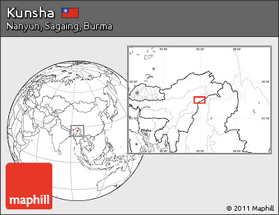Blank Location Map of Kunsha