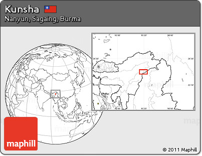 Blank Location Map of Kunsha